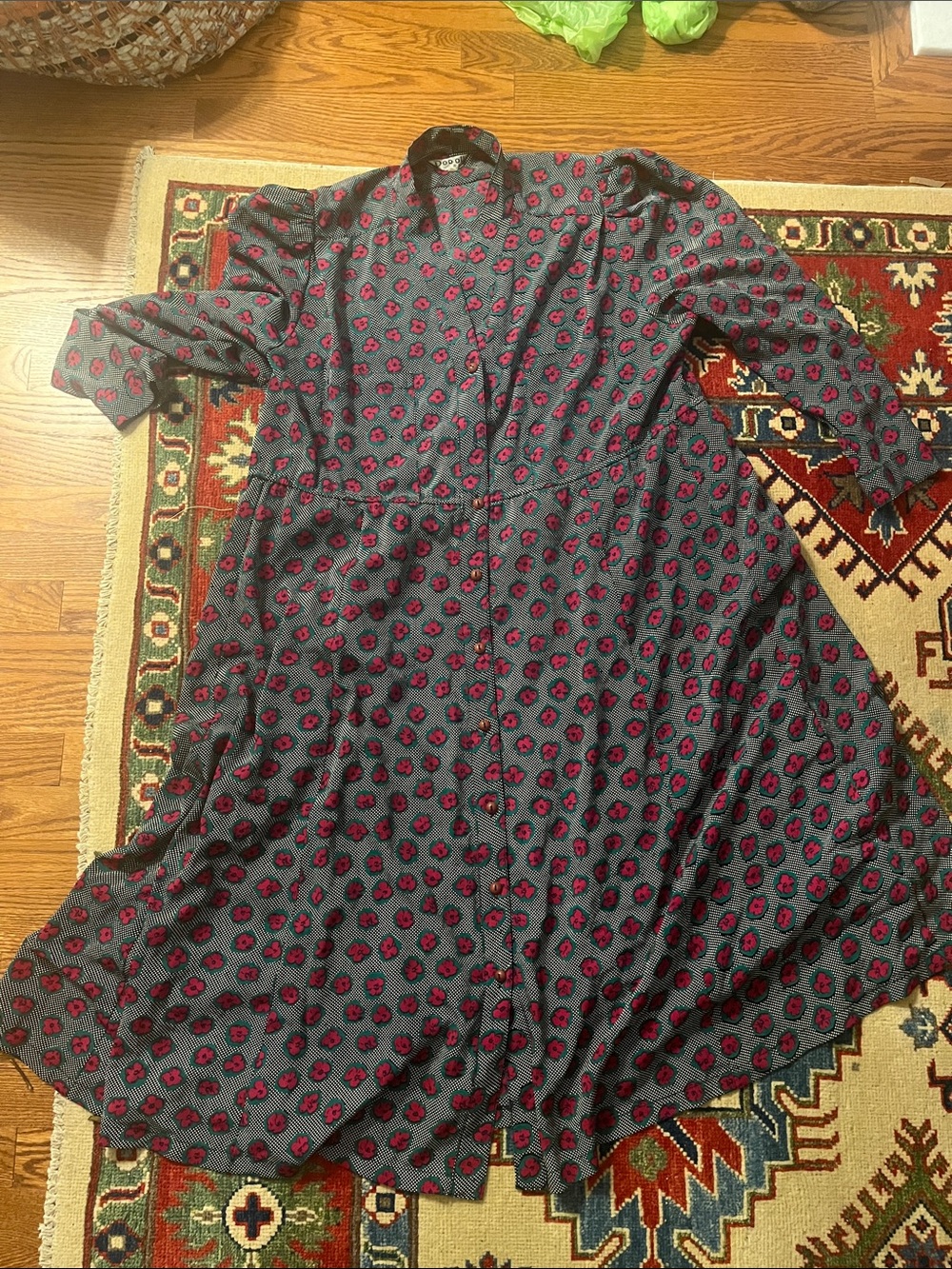 Cool floral button down dress
